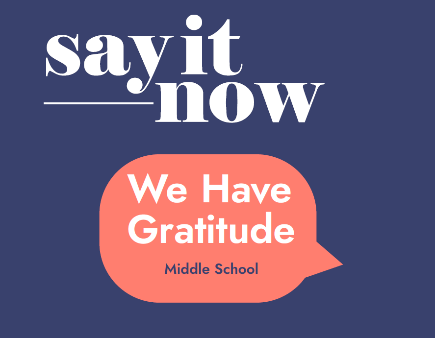 We have Gratitude Lesson Package (Middle School)